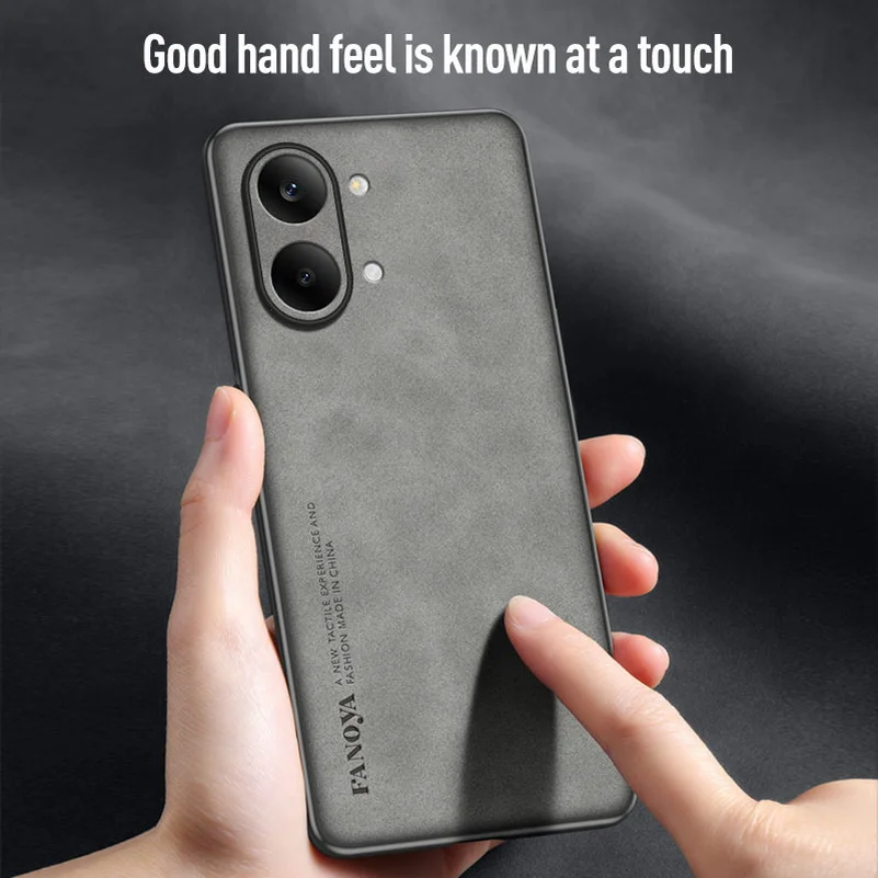 Elegant Plain Leather Suede Phone Case - Comfortable and Stylish Cover