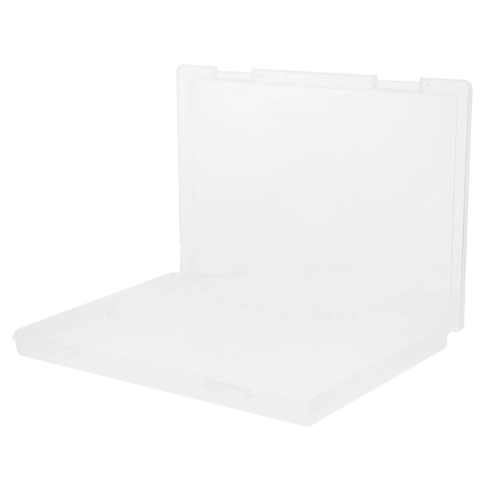 뚜껑이 있는 투명 파일 상자 사무실, 가정, 비즈니스, 여행용 휴대용 문서 보관함 종이 보호대 사진 잡지