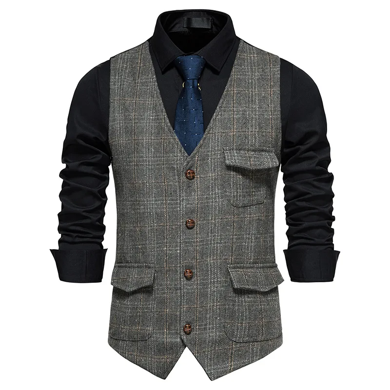 Gilet Homme Steampunk - Imprimé Paisley Or Métallique, Col En V Simple Boutonnage - Style Aristocrate Pour Mariage, Soirée, Fête