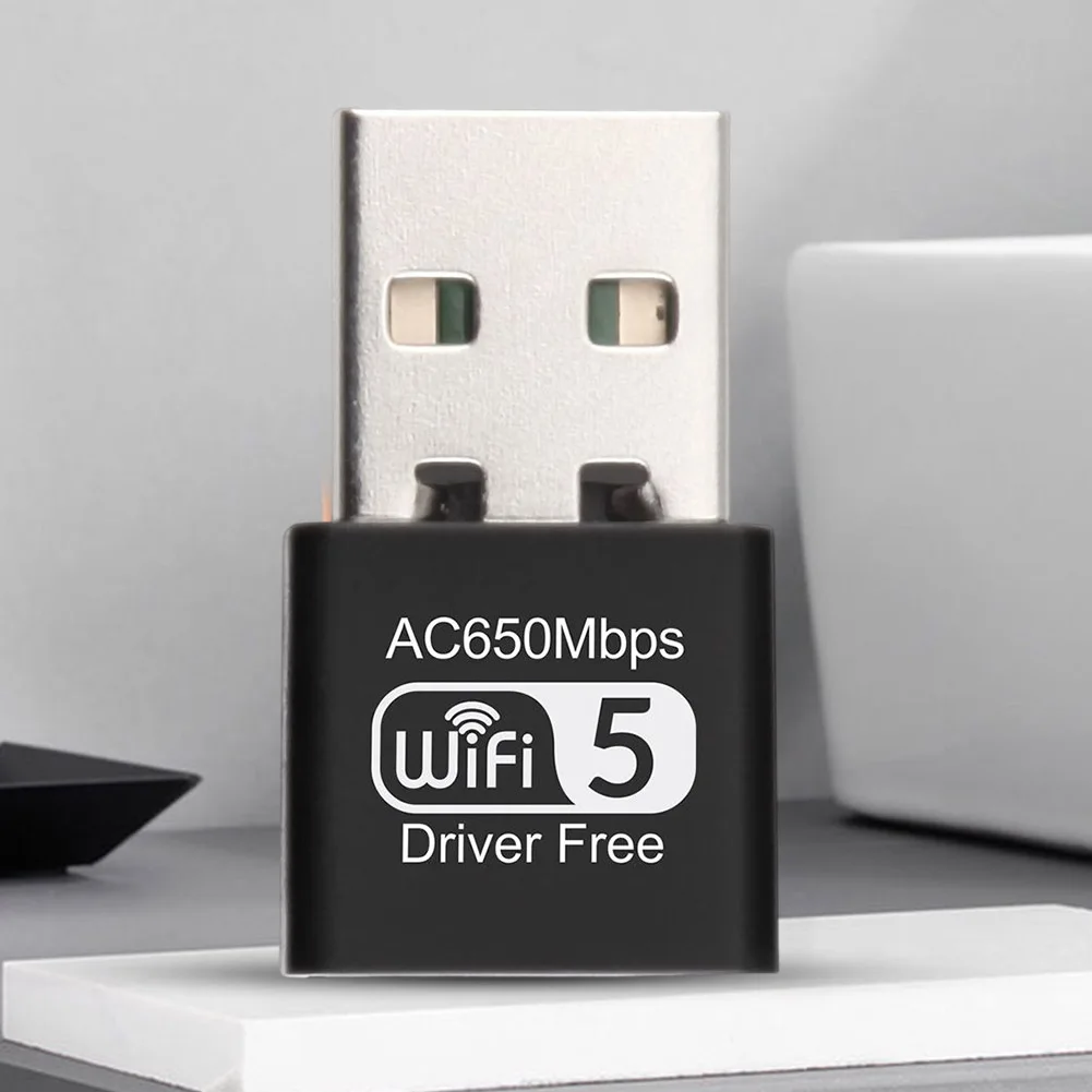 650Mbps 300Mbps USB WiFi 어댑터 듀얼 밴드 2.4G 5.8Ghz 무선 외부 수신기 PC/노트북/데스크탑 용 RTL8811CU WiFi 동글