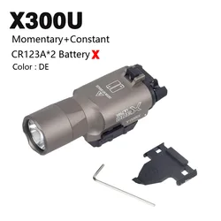 Enhanced Tactical LED Flashlight with Dual Switch and IR Capability for Outdoor and Hunting Use (X300 Ultra DE)