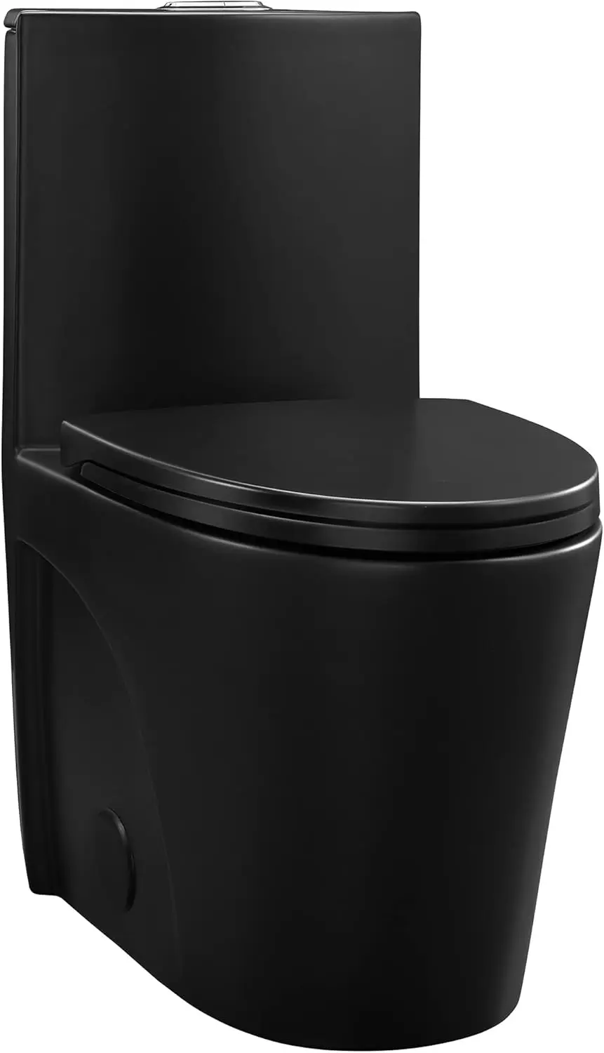 Well Made Forever SM-1T254 St Tropez One Piece Toilet Dual-Flush 1.1/1.6 GPF Modern Toilets for Bathrooms Black Toilet