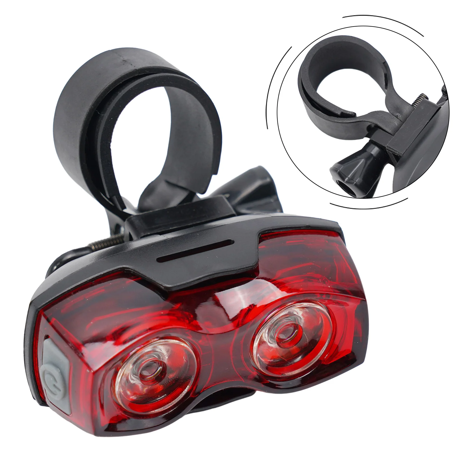Mountain Bike Tail Light Bike Red Horizontal Or Vertical Lightweight Compact 2 AAA Batteries