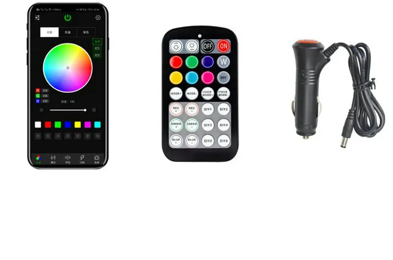 Description Picture 4 of itemRemote controlled 12Leds Colorful twinkle Light Engine 9W APP Smart phone controlled 12holes Fiber Optic light star DIY SKY