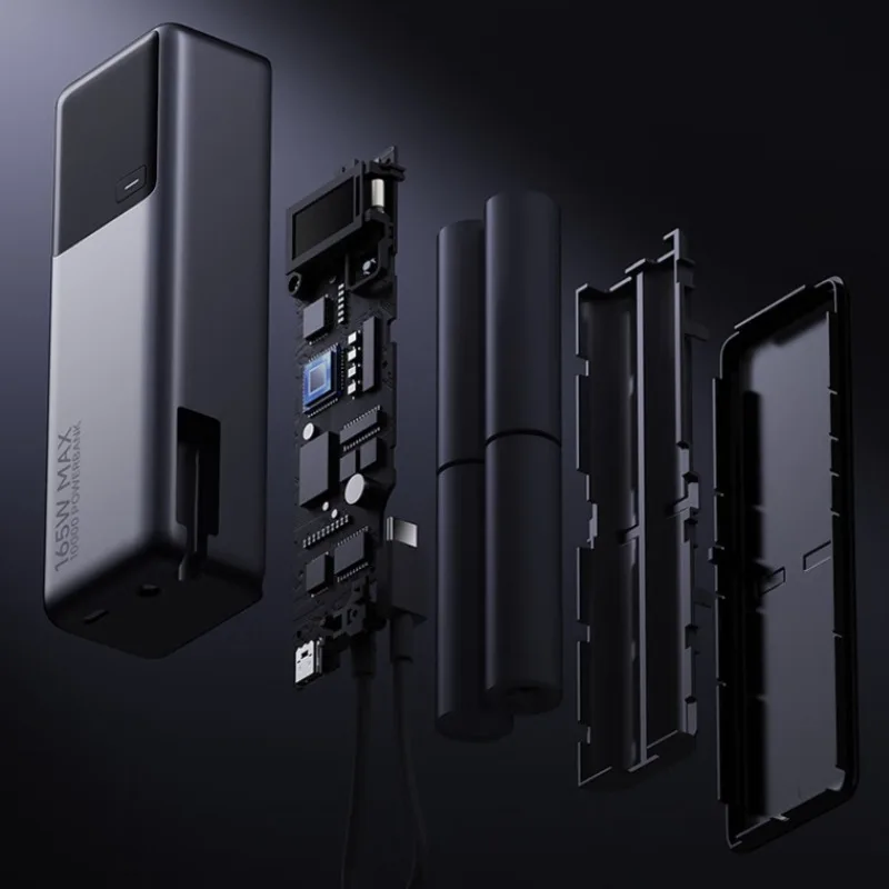 Xiaomi 165W Power Bank 10000mah Integrated USB C Cable LED Display Portable Charger for Macbook IPhone 15 Xiaomi 14 Pro 4