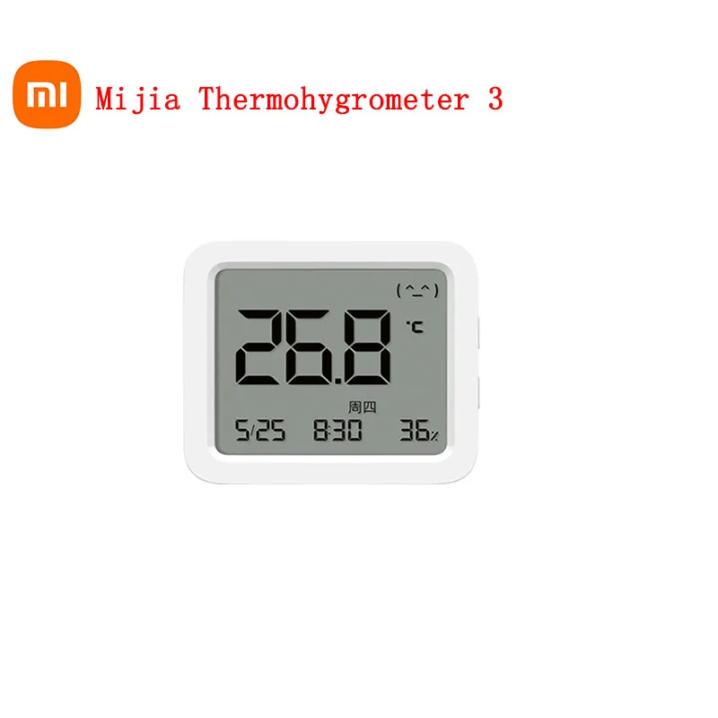 XIAOMI Mijia Smart Bluetooth Thermometer 3 Big LCD Wireless Electric  Digital Hygrometer Temperature and Humidity 3 For Mijia APP