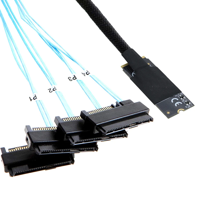 SAS 케이블 내부 36 핀 미니 SAS SFF-8087 호스트, 4 SFF-8482 타겟 SAS 하드 디스크 및 SATA 전원 케이블, 50cm 100cm