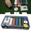300pcs Poker Chip Set For Texas Holdem Blackjack Gambling With Carrying Case And Cards Hold'em Mat Texas Holdem Poker Game Set 3