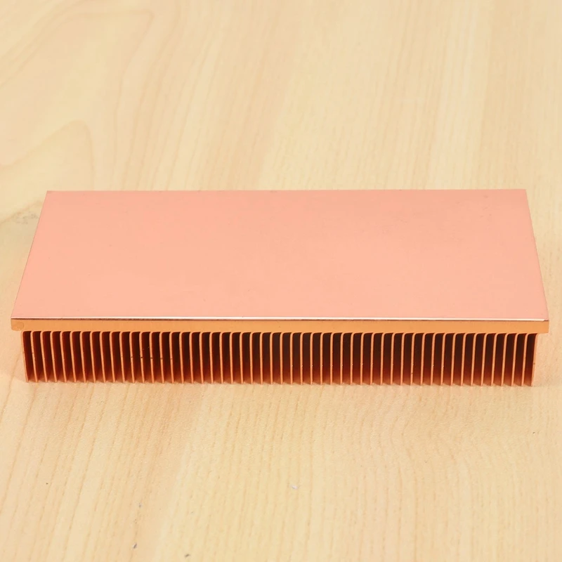 Pure Copper Heatsink 100X50x15mm Skiving Fin Heat Sink Radiator for Electronic RAM Chip LED VGA Cooling Cooler