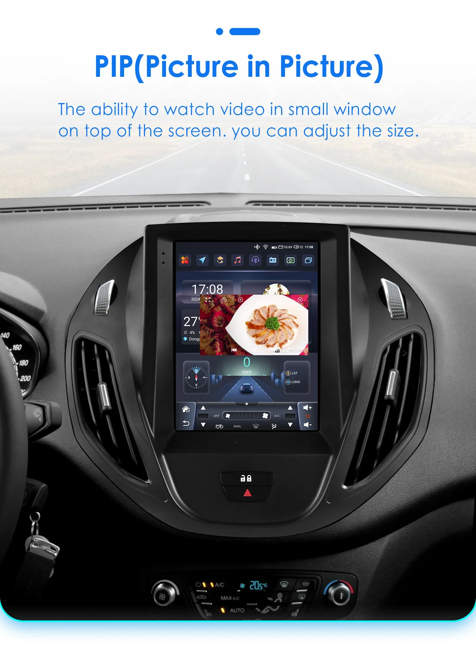 9,7" Hizpo Android13 Autoradio für Ford Tourneo Transit 2012 - 2023 Tesla Style Multimedia GPS RDS DSP 4G Carplay UI7862 360CAM – Detail 34