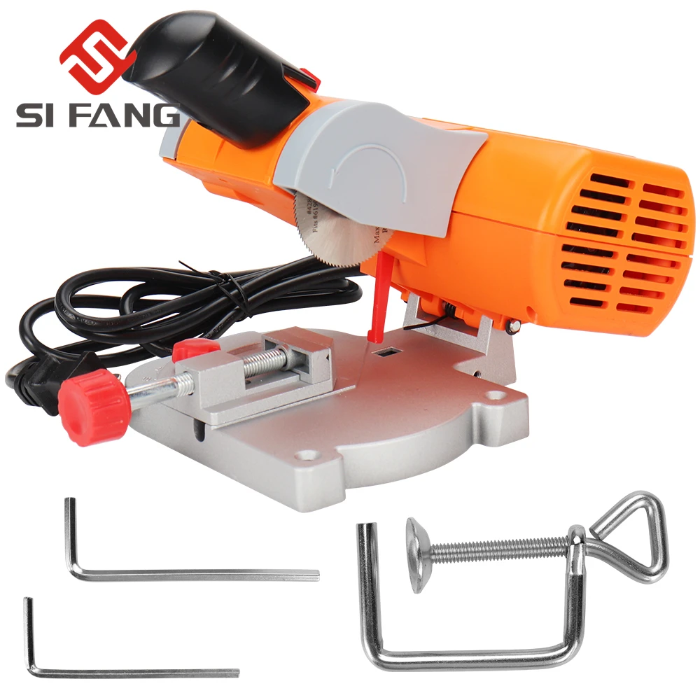 110V Table Cutting Machine Bench Mini Cut-off 0-45 Miter Saw Steel Blade 3/8