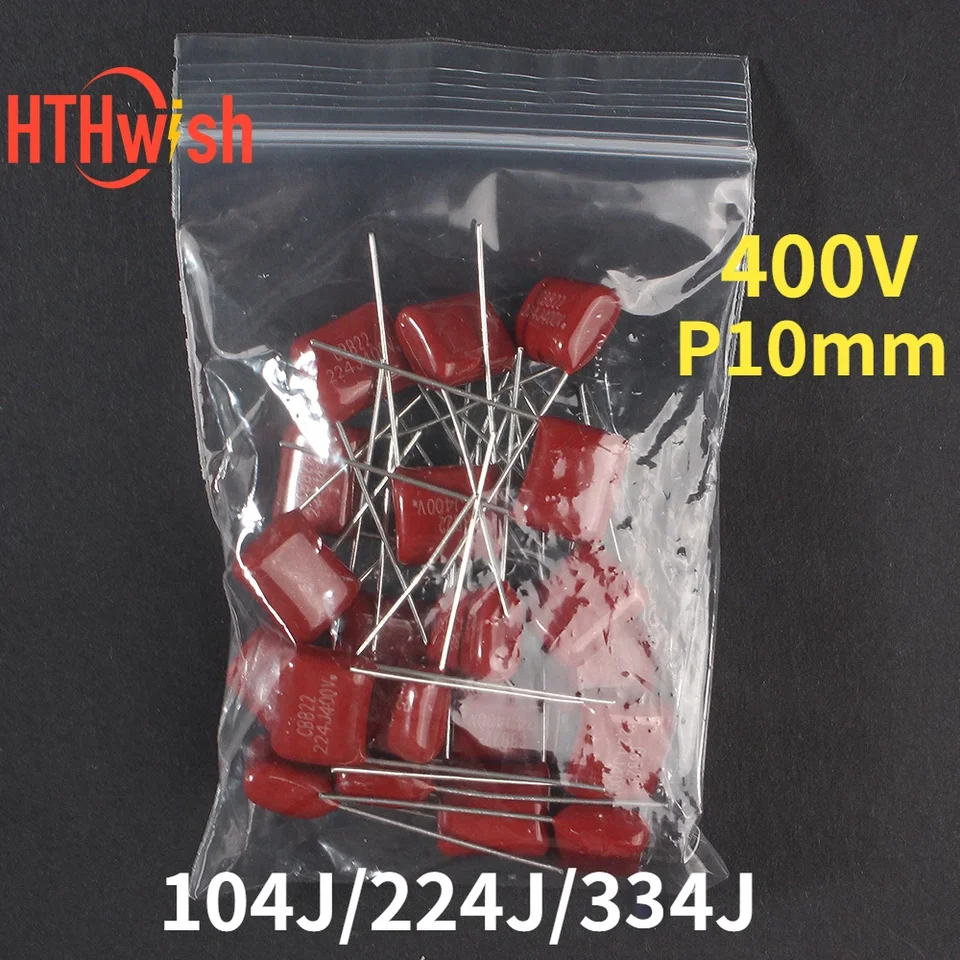 Lot De 10 Condensateurs CBB 400V 104J 0.1uF 100nF P10 CL21