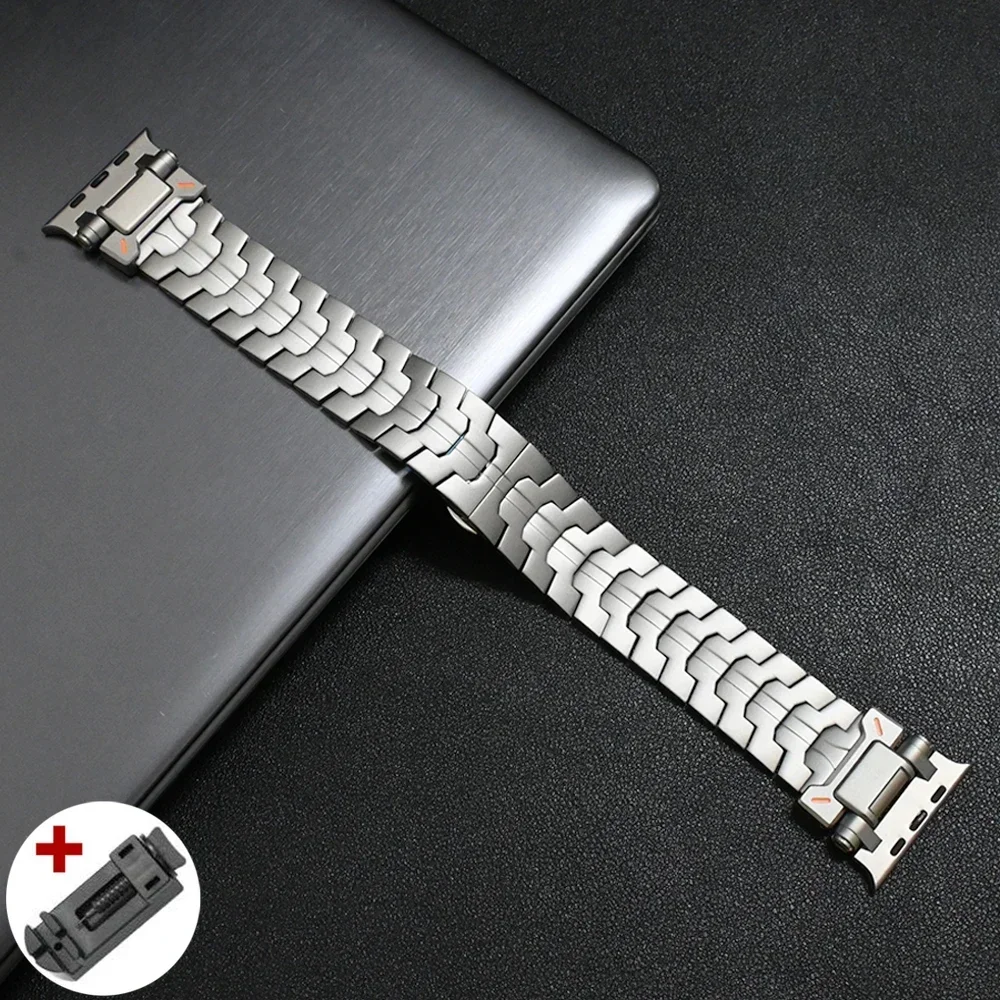 Elegant Titanium Stainless Steel Watch Bracelet - Luxury Color Band