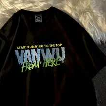 T shirts punk gothique pour femmes, ample, noir avec imprimé Harajuku, à manches courtes, streetwear, vintage, décontracté, mode été