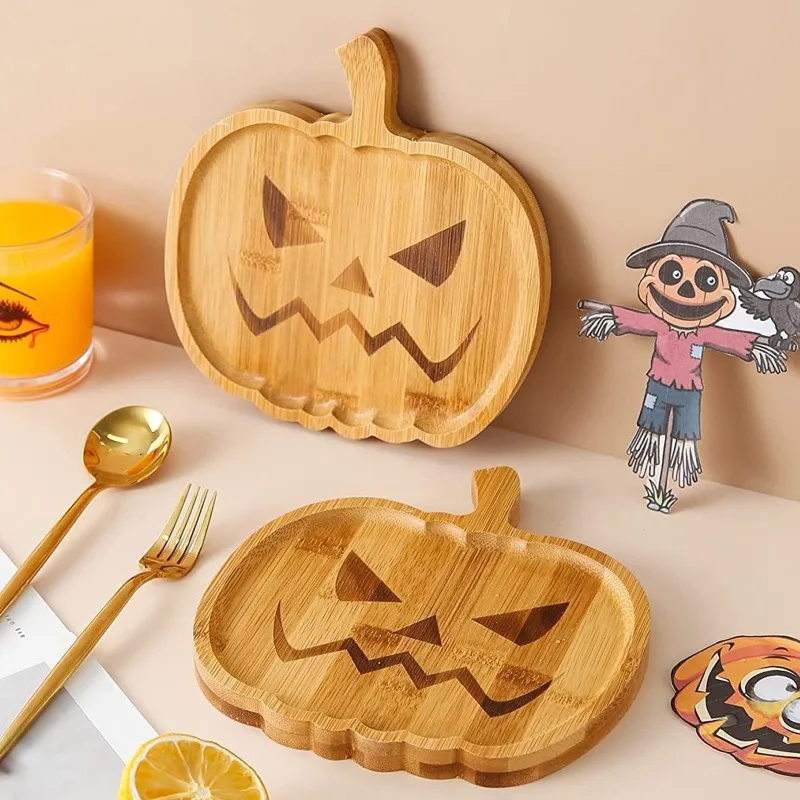 Halloween Ghost Shaped Tray, Wooden Ghost Tray, Fruit Tray, Snack Dessert Board, Snack Tray, Kitchen Tools, Halloween Decoration