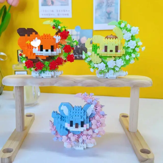 Mini Dog Cat panda raccoon Cute Pet Small Building Block Model Series Ornaments Children's Toy Christmas Birthday Gifts for Kids 2