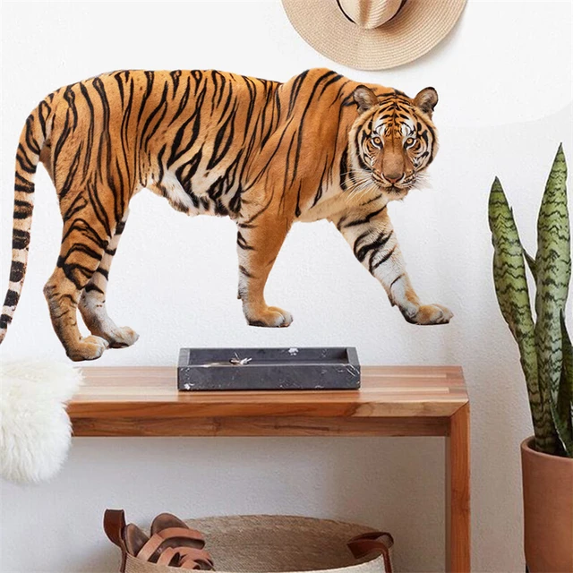 Autocollant Mural En Pvc Avec Animaux, Dessin Animé Lion, Décoration De  Chambre D'enfant, Stickers Muraux Adhésifs En Forme D'animaux De Tigre,  Affiche De Décor De Maison Pour Chambre D'enfant Et Bébé 