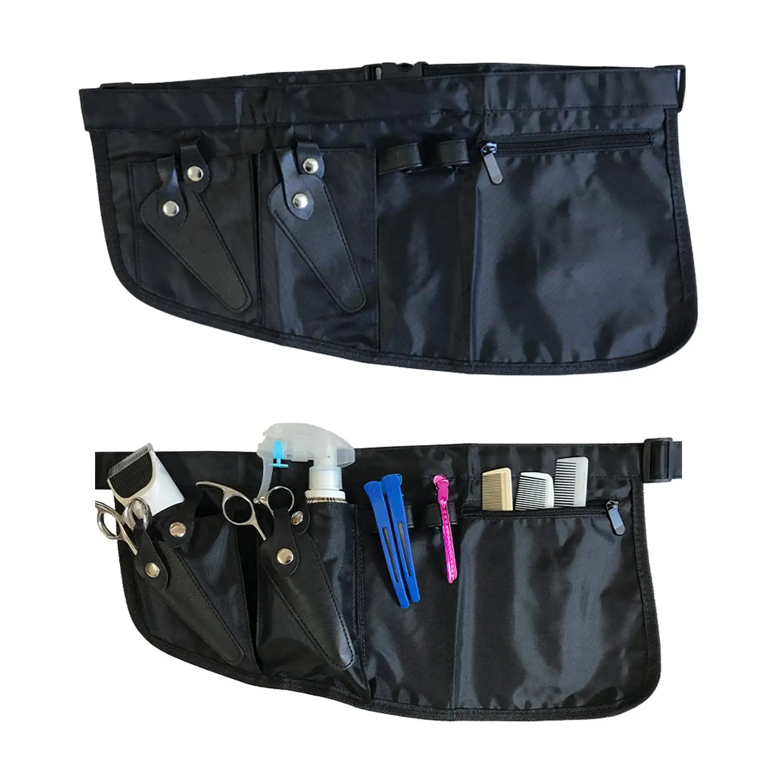 Hair Scissor Holder Pouch Cases with Adjustable Belt for Hairdressers Barber Shears Holder Salon Tools Bag Organizer Black