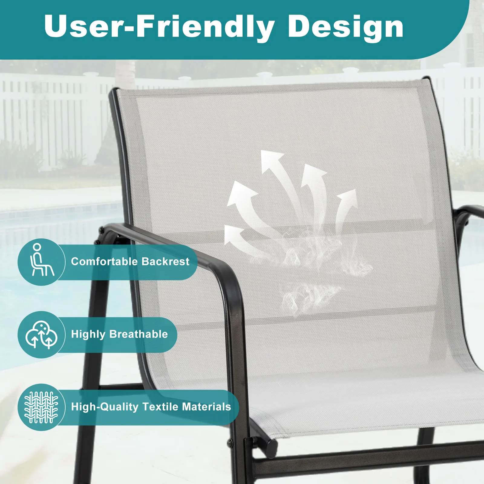 Mesh seating detail