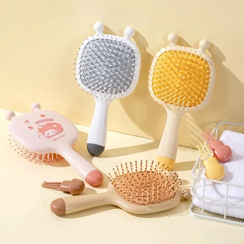 

Мягкая Расческа для массажа с мультяшным принтом, новая Расческа для зубов, аккуратно Удобная расческа для пчелиных антенн с воздушной подушкой, Антистатическая Массажная Расческа с подушкой безопасности