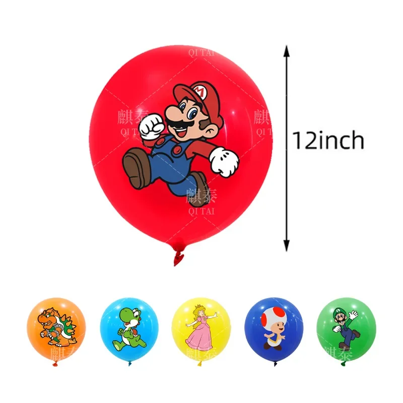 thumbnail image 4 of Juego de globos para fiesta de Super Mario, figuras de acción de Mario-Bros, Luigi y Yoshi, temáticas de fiestas, globos de película de aluminio para decorar, regalos para niños, 4 of 5