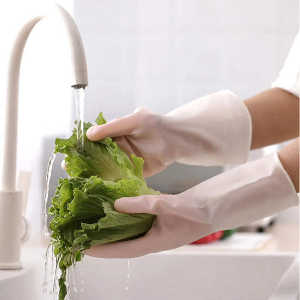 Dishwashing gloves household gradient waterproof latex gloves washing clothes and household cleaning gloves kitchen