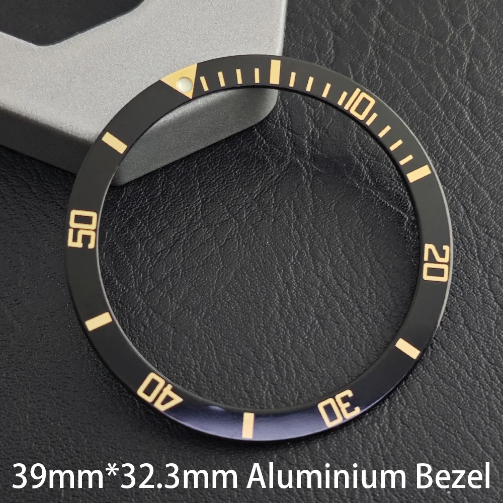 Premium Flat Aluminium Watch Bezel - 39mm Replacement Part for Men's Mechanical Watch