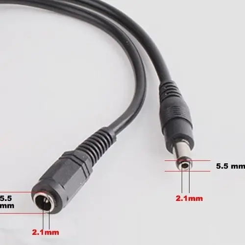 보안 카메라 전원 연장 케이블, DC 12V CCTV 카메라 연장 케이블, 암수 커넥터, 5M, 10M, 2.1x5.5mm 3