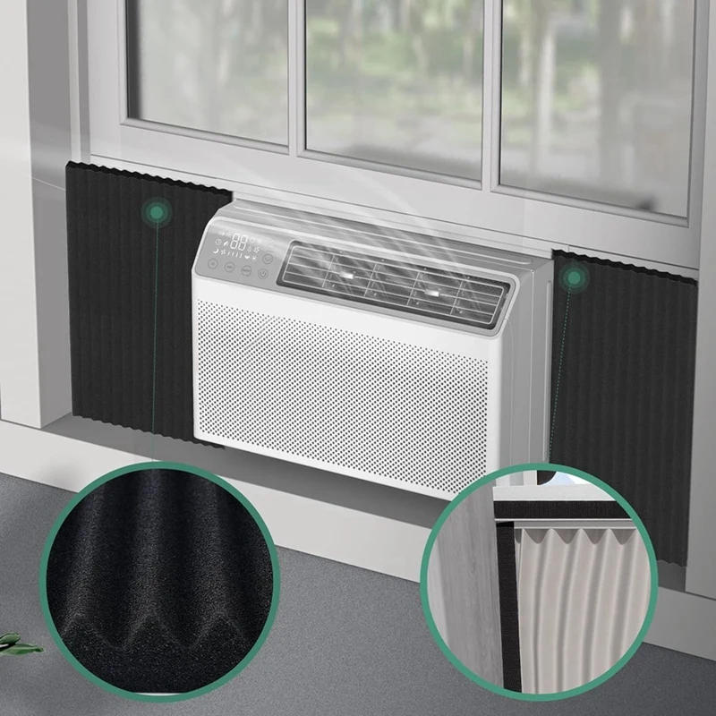 Window Air Conditioner,Side Insulated Foam Panel, Heat And Draft Insulating,Two-Piece Panels Window Seal