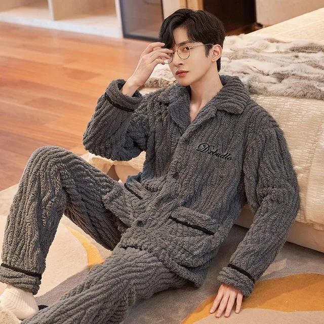 winter night dress for men Fleece Woolen Woolen Night Wear Fleece Night Suit Night Suit Mens Thick SIZE:L / US 10-12 Can be used as le petit tom tutu Aidan Mattox Black Beaded