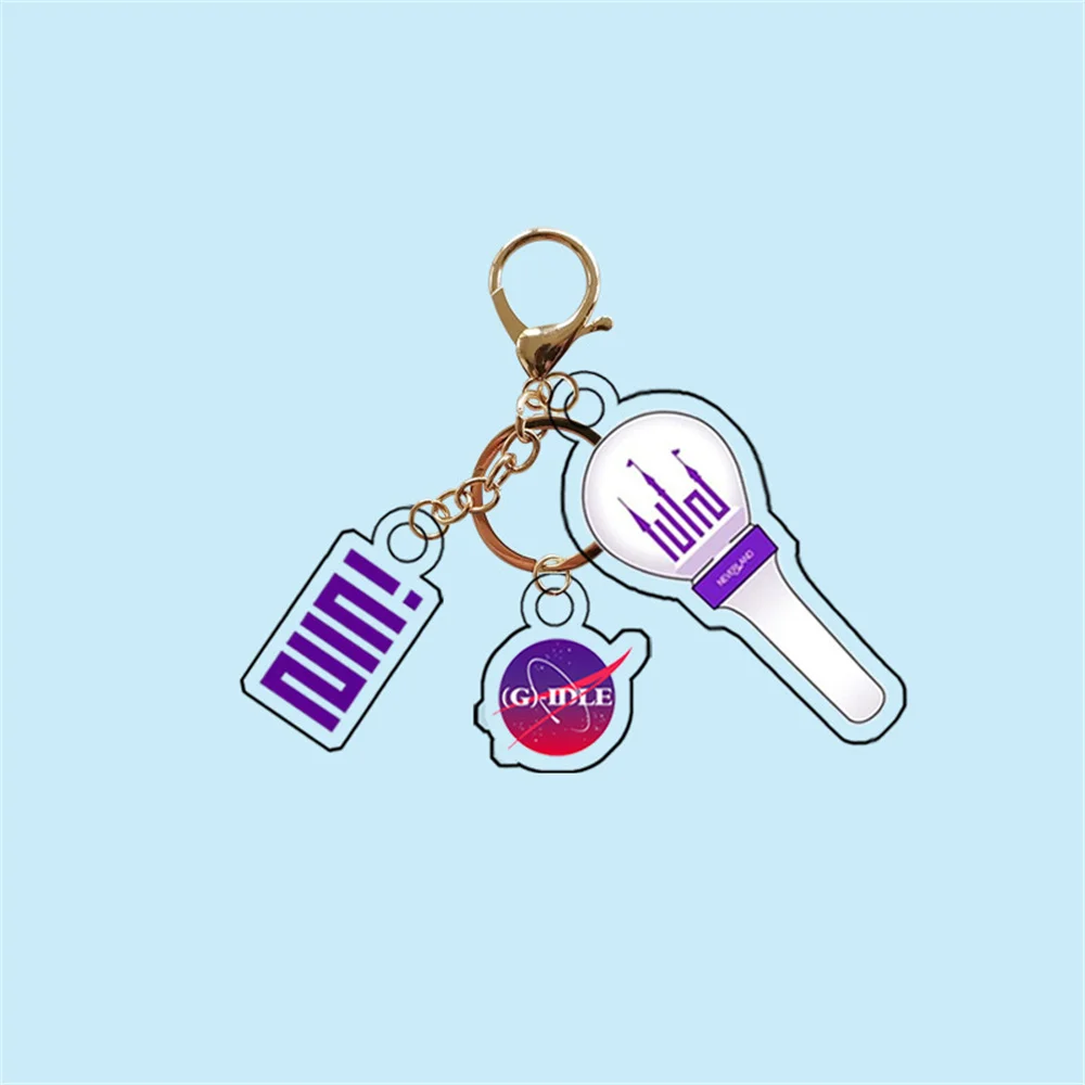 

Kpop (G) I-DLE Support Light Keychain Acrylic Double-Sided Bag Pendant MIYEON MINNIE SOYEON YUQI SHUHUA Fans Gift Collection