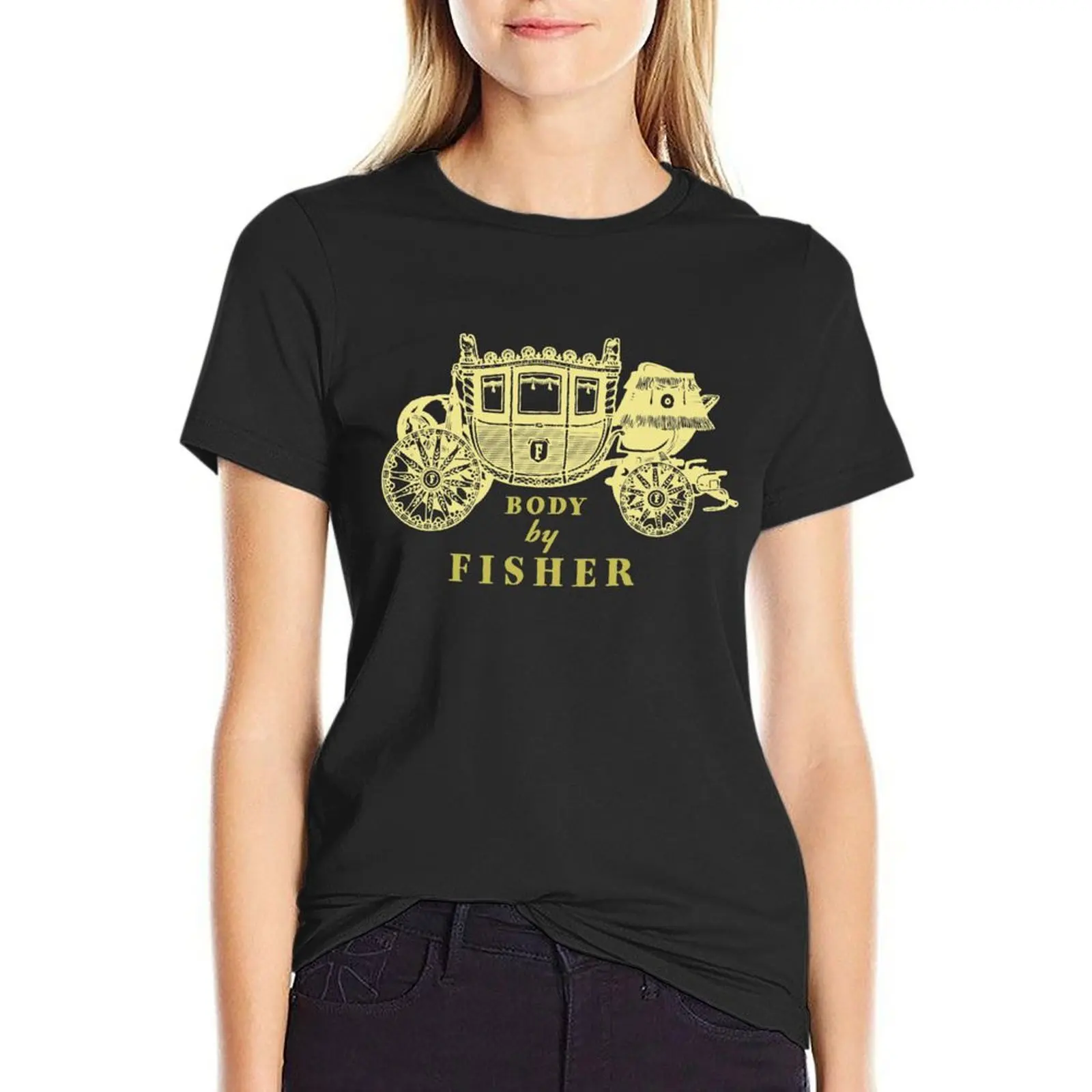 

Body by Fisher T-Shirt oversized Short sleeve tee tees plain t shirts for Women
