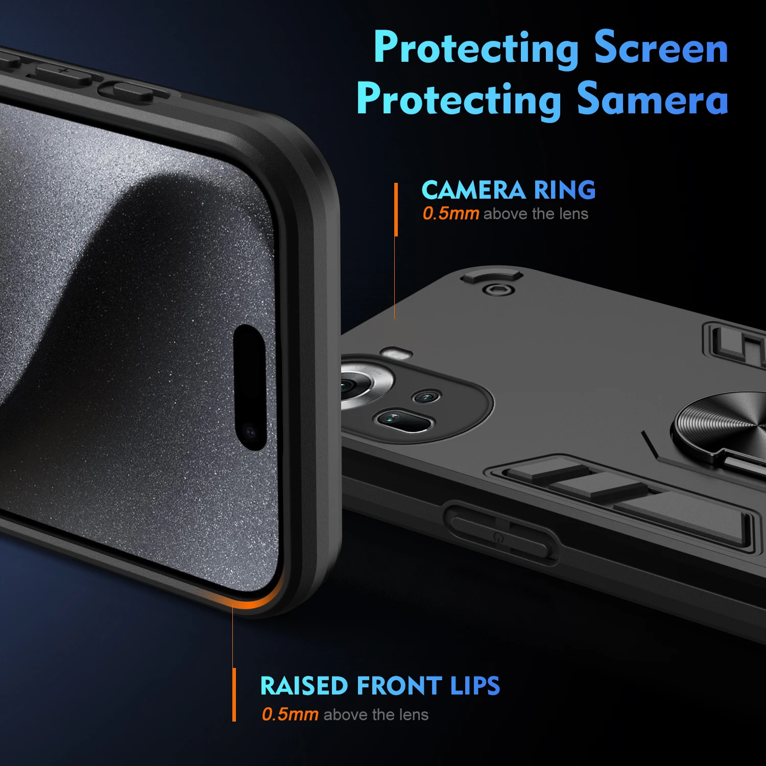 Luxurious Magnetic Phone Holder Case with Protective Bumper