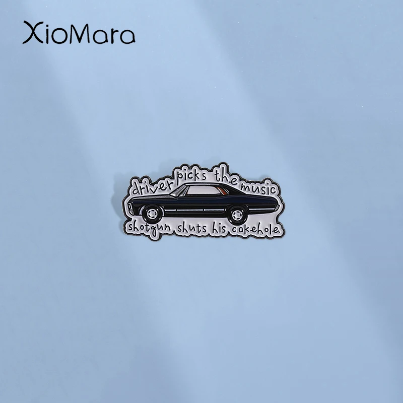 Driver Picks The Music Emaille Pins Custom Shotgun Shuts His Cakehole Broschen Anstecknadeln Kleidung Lustiger Schmuck Geschenk für Freund