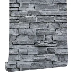 Modern Vinyl PVC Masonry Self-adhesive Wallpaper for Living Room Hotel Bedroom Waterproof Wall Stickers for Home Decoration