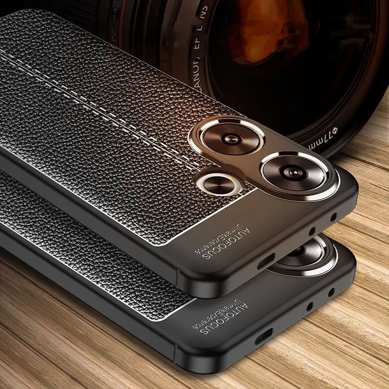 

For Poco F6 Case For Xiaomi Poco F6 Cover Coque Soft TPU Leather Shockproof Phone Funda Shell Bumper For Poco F6