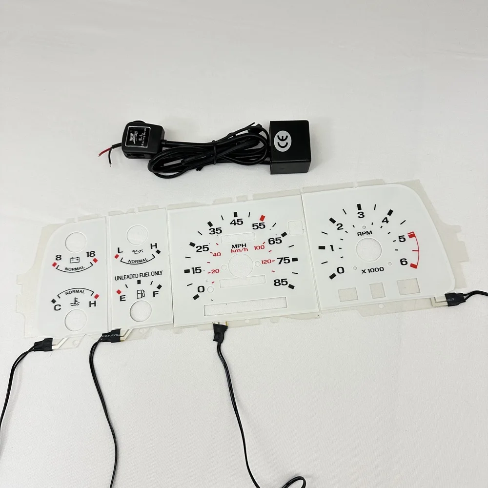 Stock Clearance EL Gauge for Ford F150 1987 1991 White Panel Full Glow