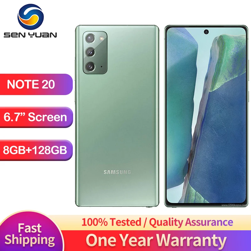 

Original Samsung Galaxy Note20 Note 20 5G N981U1 6.7 Inch 8GB RAM 128GB Octa Core Snapdragon 865+ NFC Mobile Cell Phone