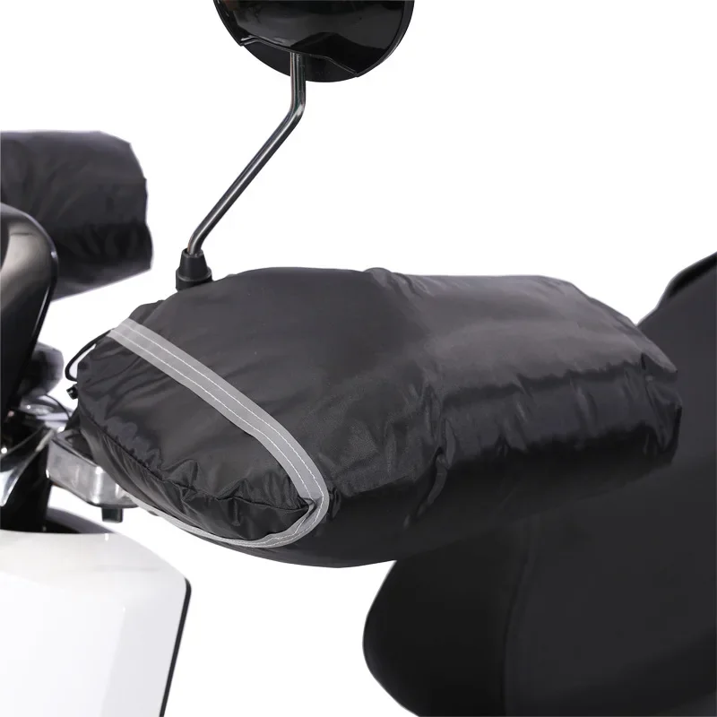 Waterproof Motorcycle Handlebar Gloves Winter Hand Protector Windproof Liner Warm Motorbike Scooter Handle Cover Gloves 2pcs
