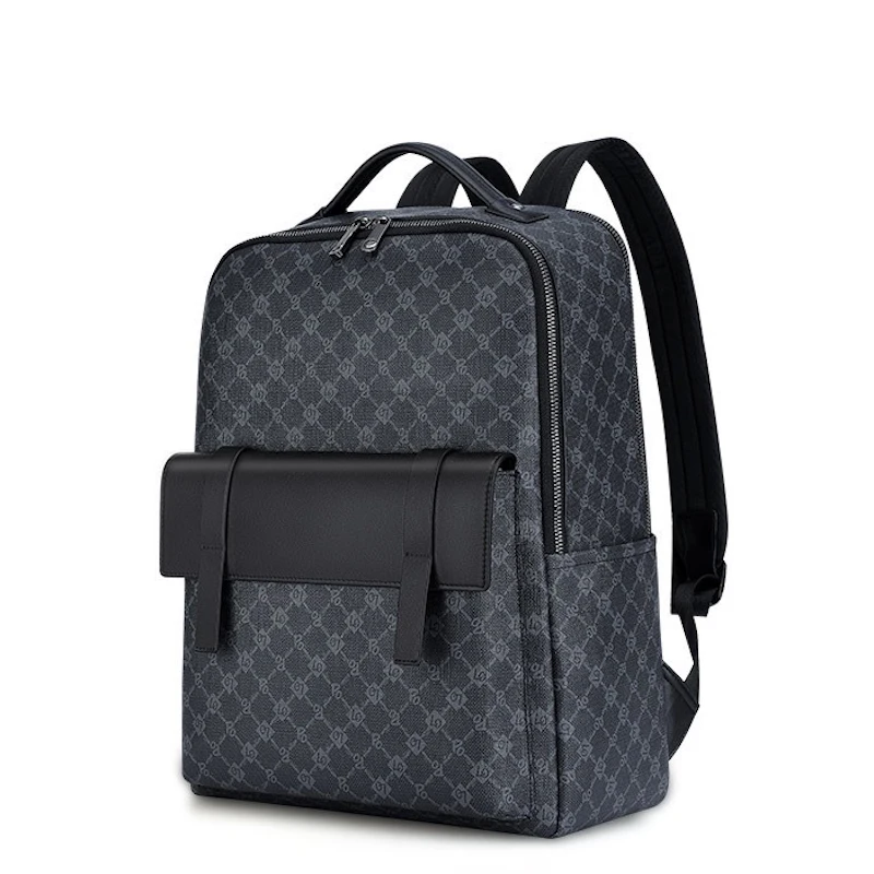 Casual PU Backpack With Large Capacity 13” Computer Waterproof For Work Business Travel As Present For Husband Boyfriend Boss 3