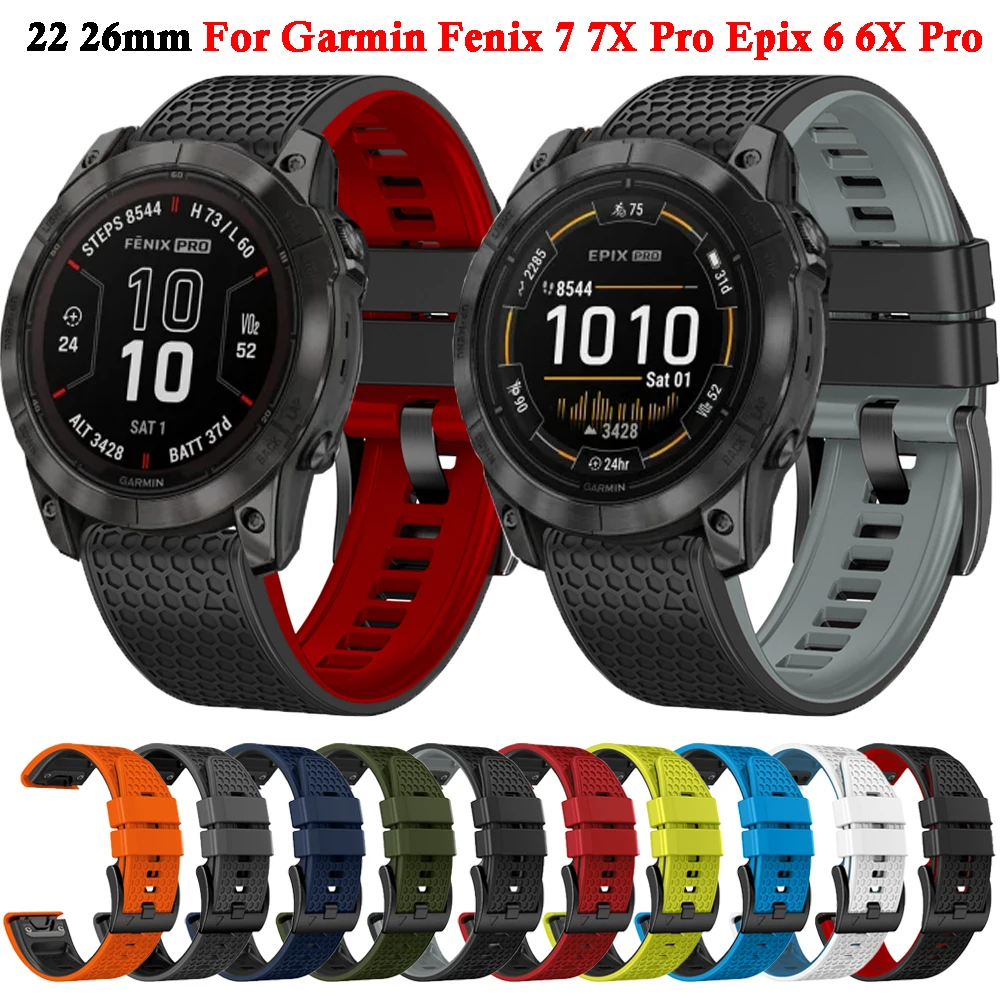 

Watch Strap For Garmin Fenix 7 7X Pro Epix 6 6X Pro 5 5X Plus Instinct 2X Watchband Smartwatch Band 22mm 26mm Silicone Bracelet