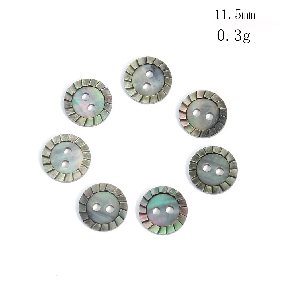  10 PCS 2 Holes Heart Star Flower Square Shaped Mother of Pearl  Delicate Natural Shell Buttons for Sewing Craft Scrapbooking (Heart, 11.5mm)