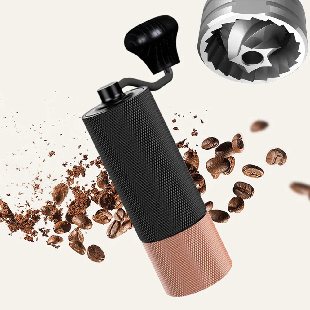 Upgrade Manual Coffee Grinder Portable Adjustable Mini Coffee Beans Mills CNC Stainless Steel Grinding Core Espresso Accessories metal tobacco grinder zinc alloy dry herb pepper pot spice mill manual grinder for smoking accessories