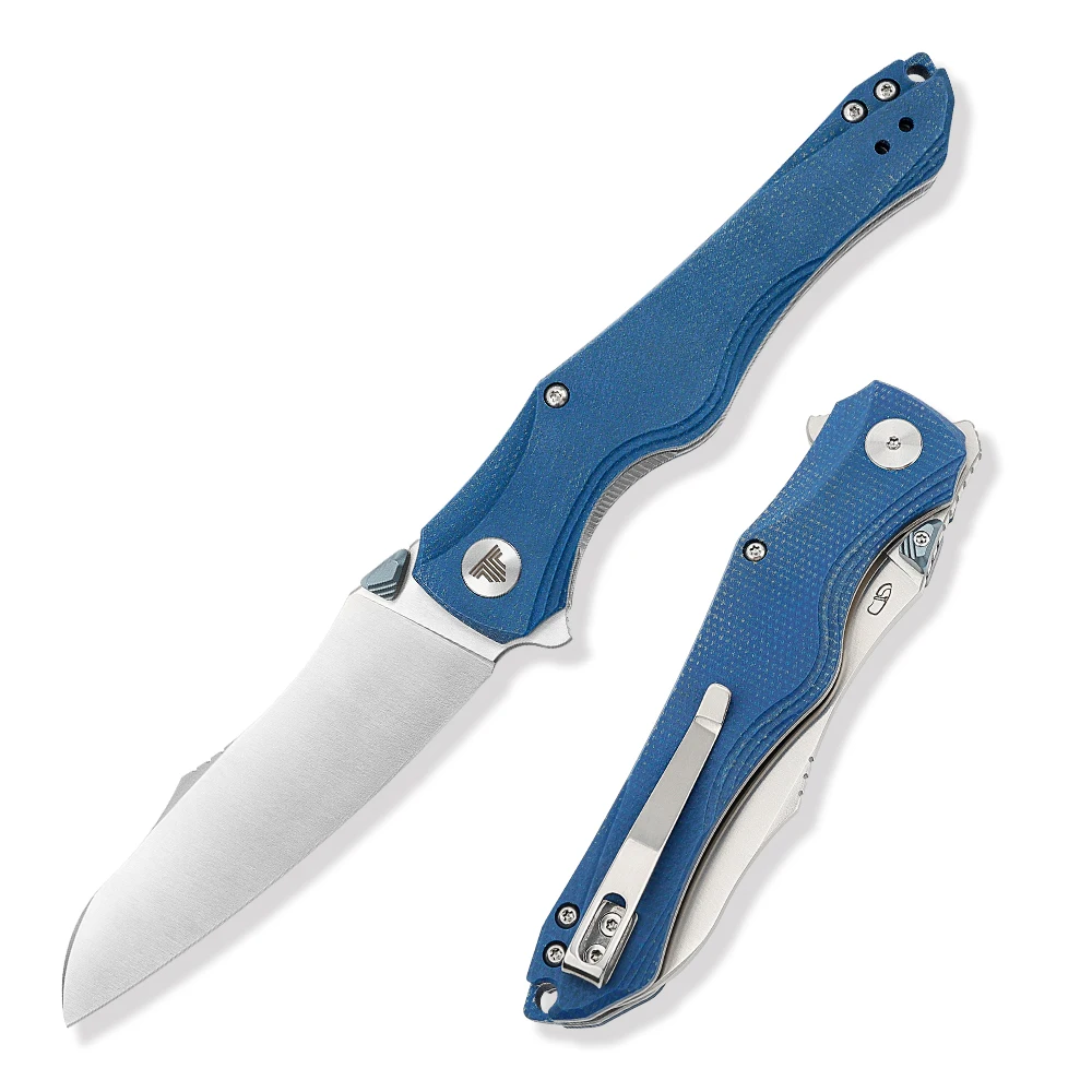 TRIVISA Knives, 3.89'' 14C28N Steel Pocket Folding Knife for Men