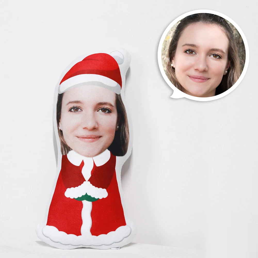 Santa Claus Pillow Santa Claus Customized Christmas Gift Christmas Couple Cushion Man's Face Christmas Pillow 3