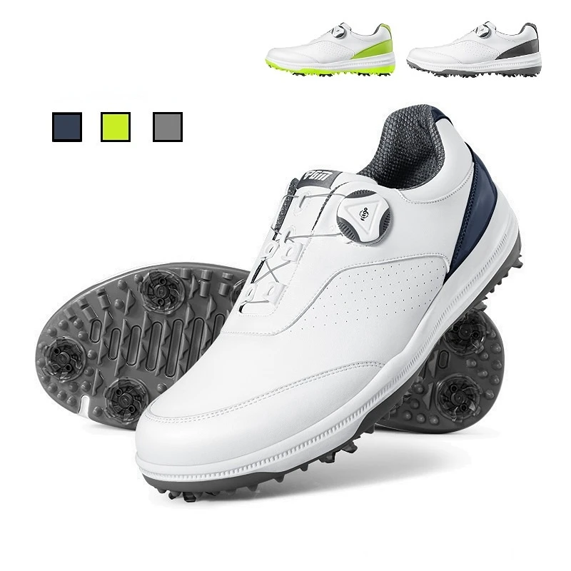 PGM Golf Shoes Men New Waterproof Men Golf Shoe with Rotating Shoelaces