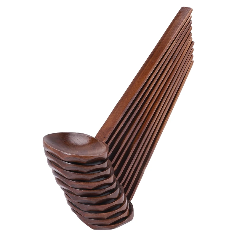 

Japanese 8.5 Inch Ramen Handcrafted Wooden Soup Spoon Wooden Utensils Set For Kitchen, Wooden Hot Pot Spoon 10 Pcs