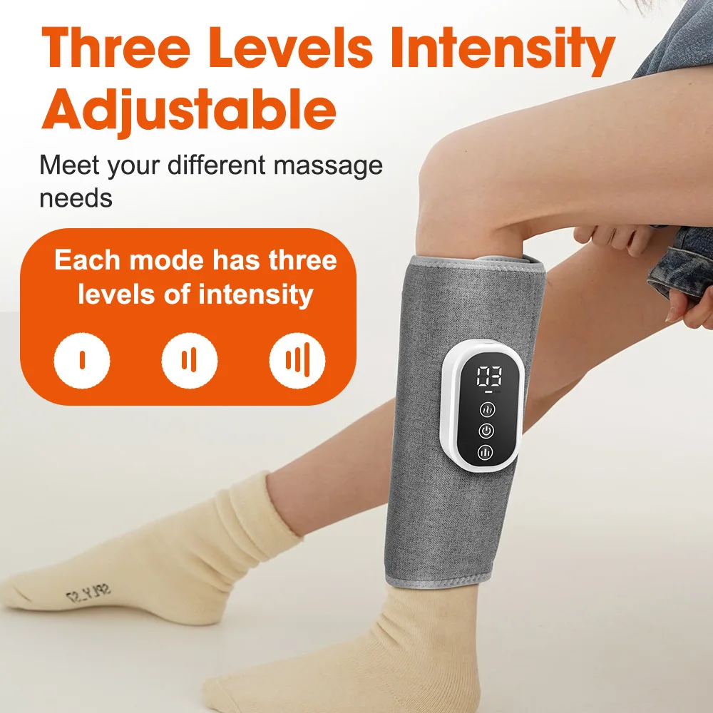 Grey Wireless Air Pressure Leg Massager for Relaxation