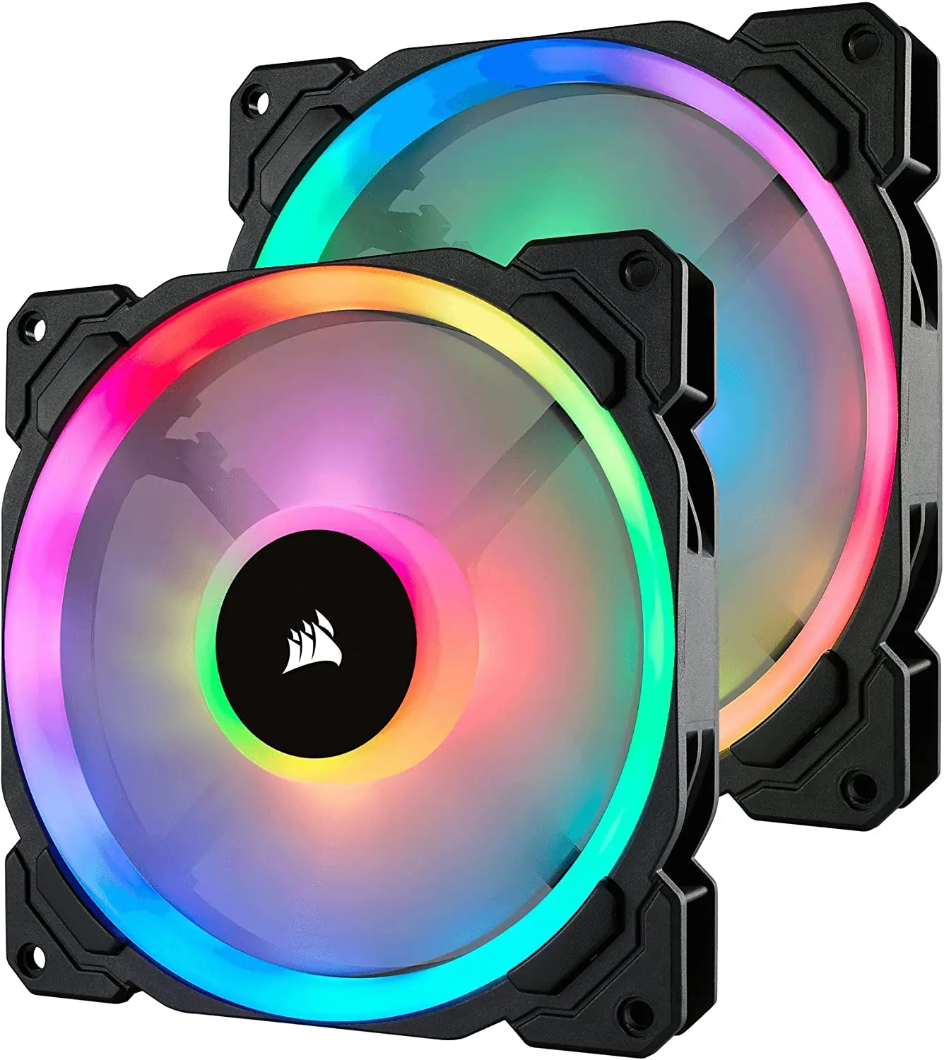 Corsair Ll Series Ll140 Rgb 140Mm Dual Light Loop Rgb Led Pwm Fan 2 Fan Pack Con Nodo Di Illuminazione Pro