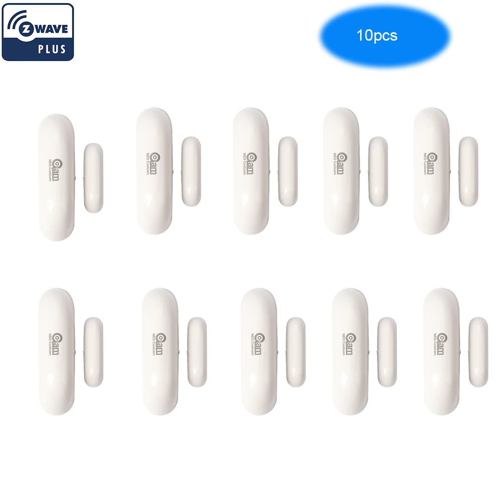 

NEO COOLCAM 10PCS/lot EU Z-wave Plus Door Window Sensor Compatible With Z wave 300-500 Series Magnet Lock Door Sensor Alarm